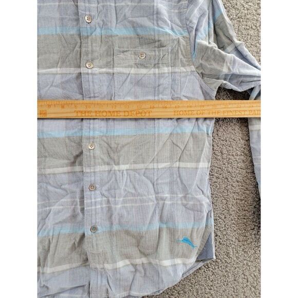 Tommy Bahama Coastline Cord Yosemite Check Shirt Men's S Dockside Blue Button Up - Picture 7 of 14